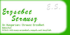 erzsebet strausz business card